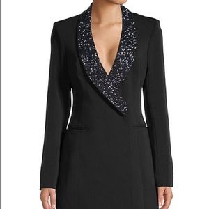 Jay Godfrey Embellished-Lapel Blazer Dress
